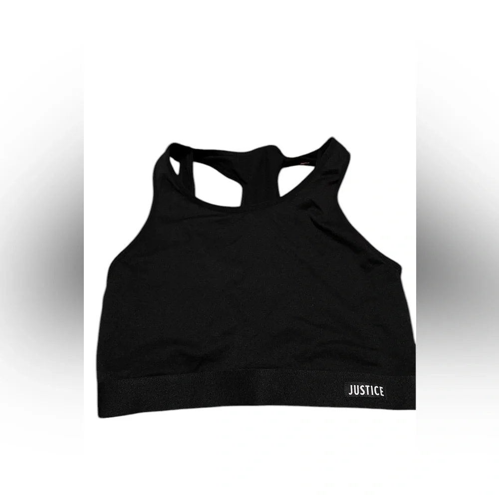 Justice Girls Black & White Tie Dye Athletic 2-Pack Sports Bra Active Wear 34